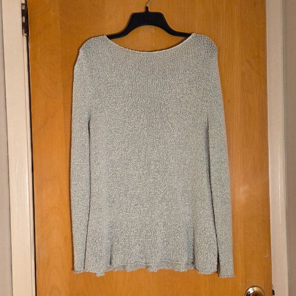 Eileen Fisher Pullover Tunic Sweater Womens XL Italian Cotton Blend Sage Green - Picture 2 of 9